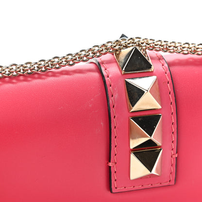 Valentino Garavani Vitello Medium Glam Lock Rockstud Flap Deep Rose 12 of 14