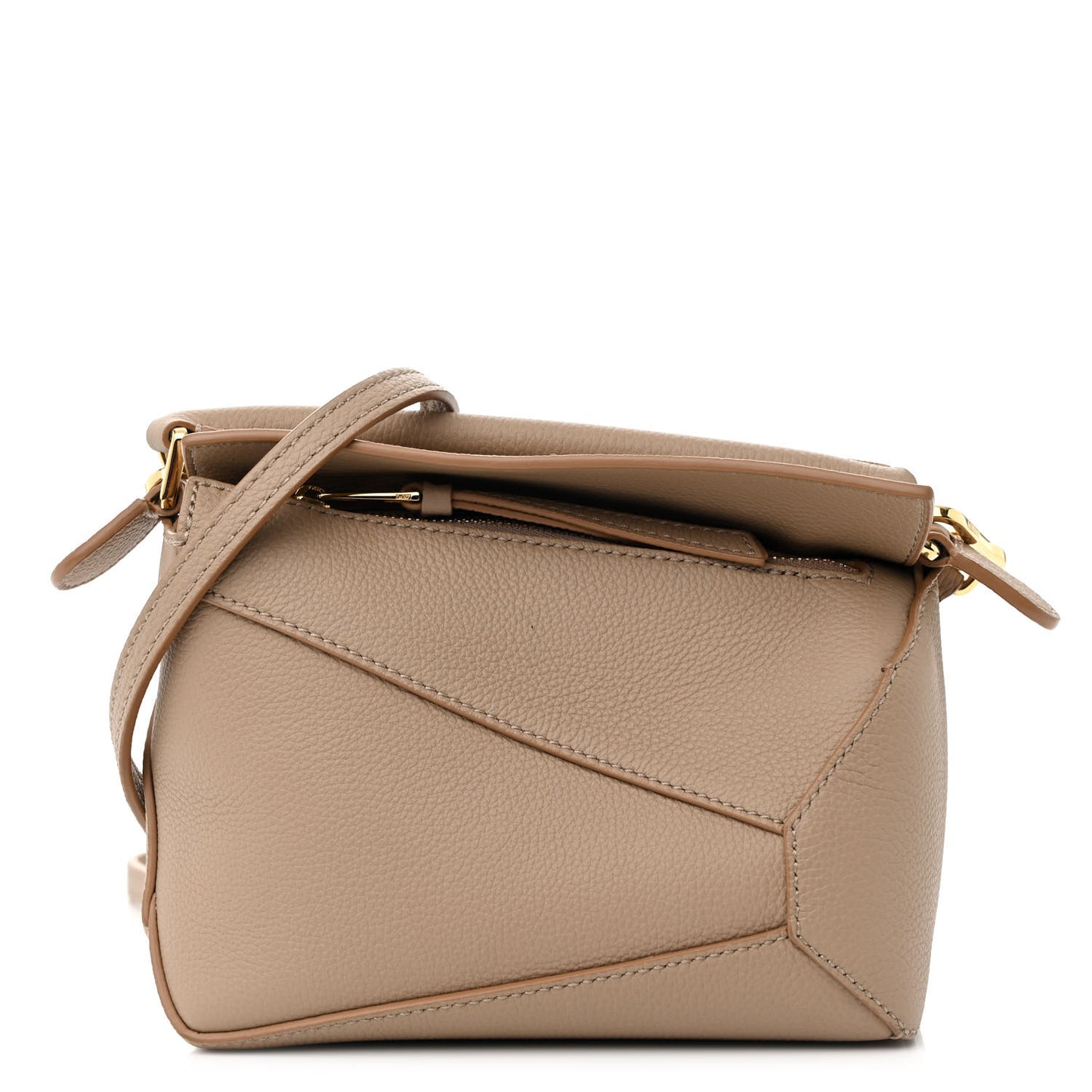 Calfskin Mini Puzzle Edge Bag Sand