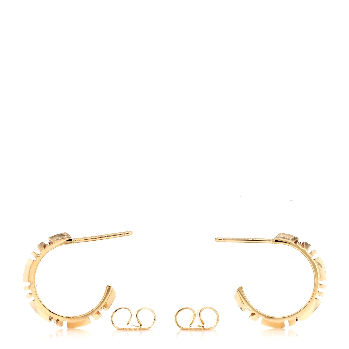 18K Yellow Gold Small Atlas X Hoop Earrings