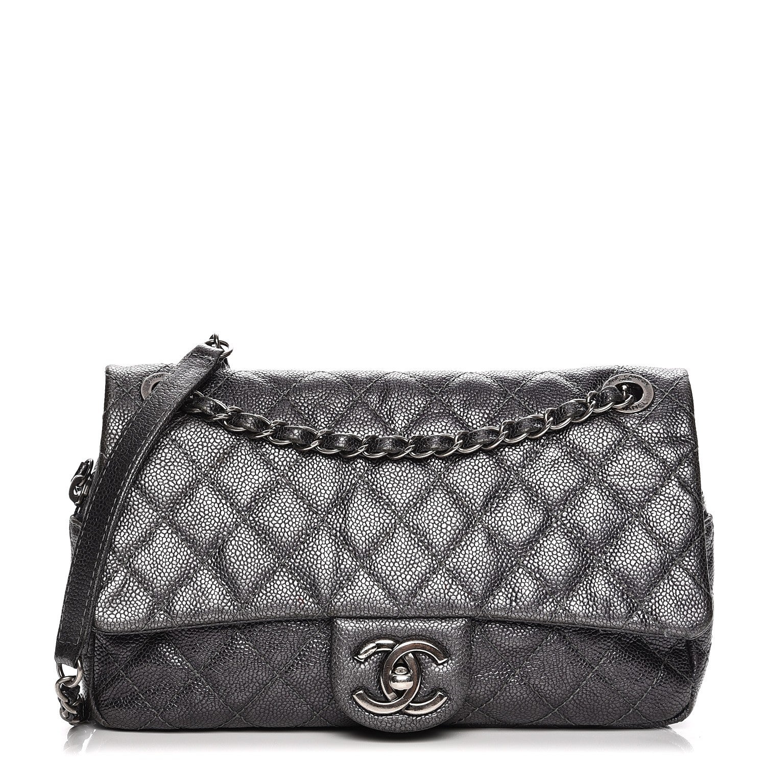 Chanel Iridescent Caviar Quilted Small Chic Flap Argent 1 of 13