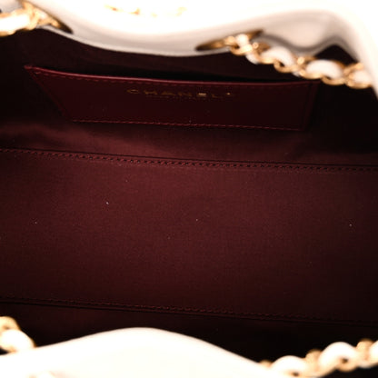 Chanel Caviar Quilted Mini Chanel 25 Handbag White 5 of 11