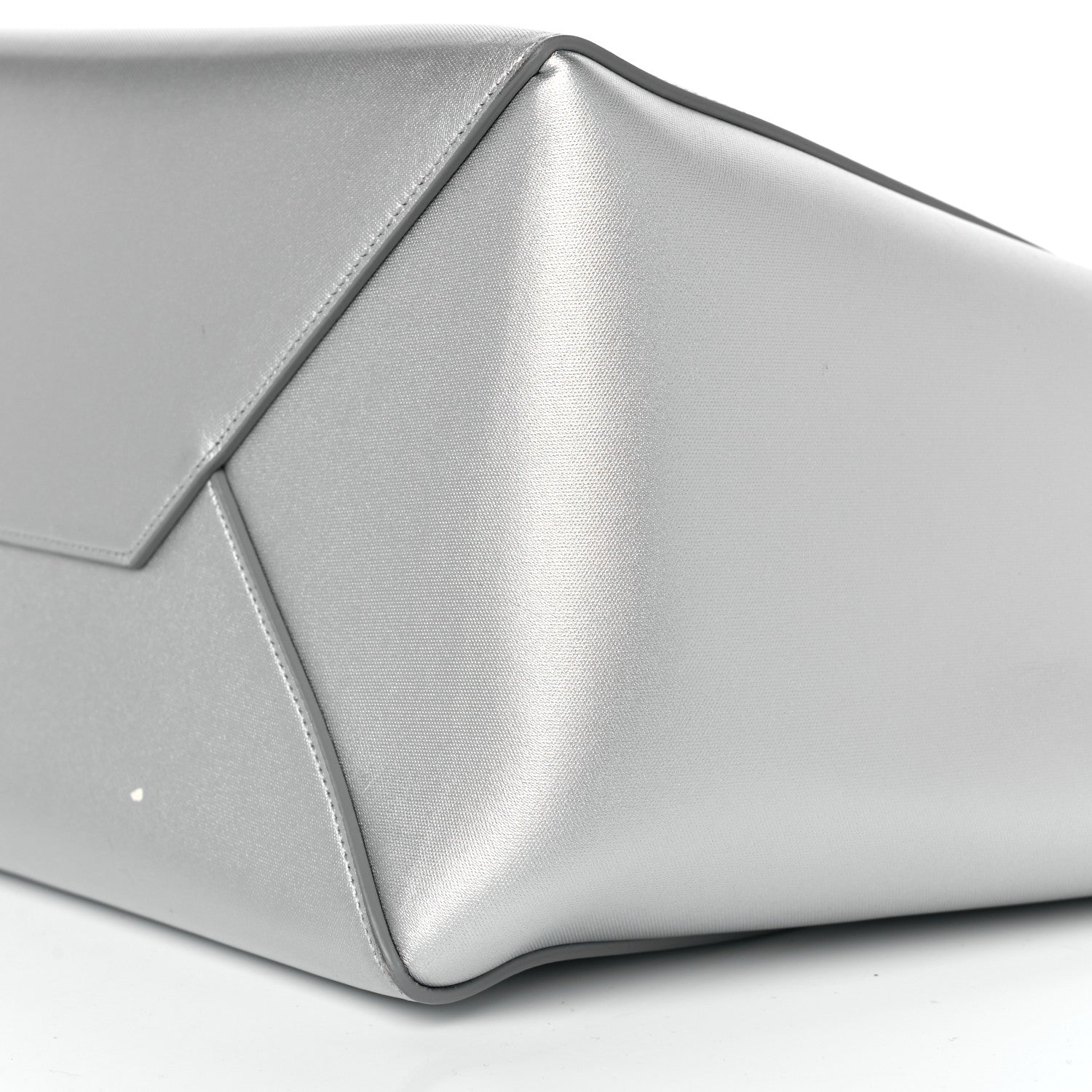 Celine Metallic Grained Calfskin Horizontal Cabas Phantom Silver 8 of 10