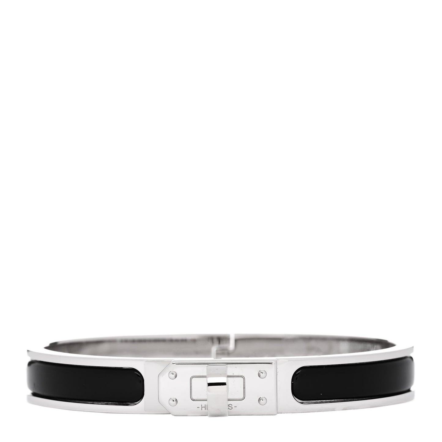Enamel Mini Clic Kelly Bracelet PM Black