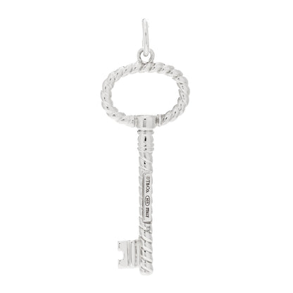 Tiffany Sterling Silver Twist Oval Key Pendant 3 of 4