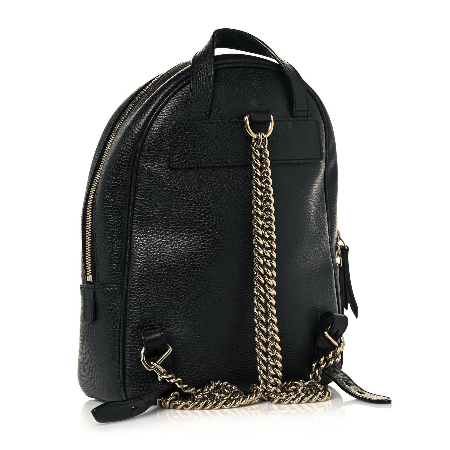 Pebbled Calfskin Soho Chain Backpack Black