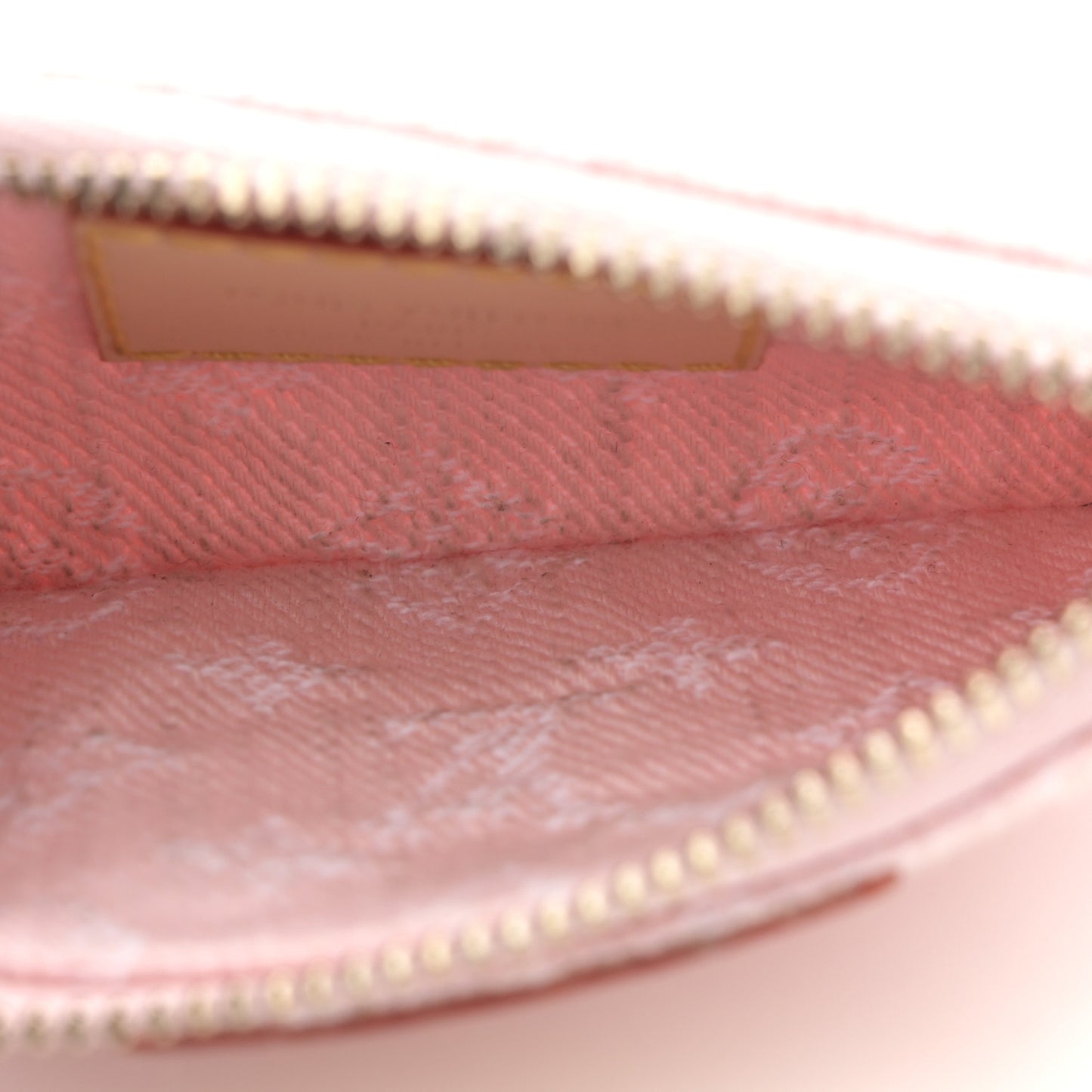 Monogram Denim Key Pouch Washed Pink Washed Pink