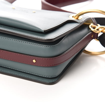 Chloe Calfskin Small Roy Tri-Color Bag Blue 7 of 8