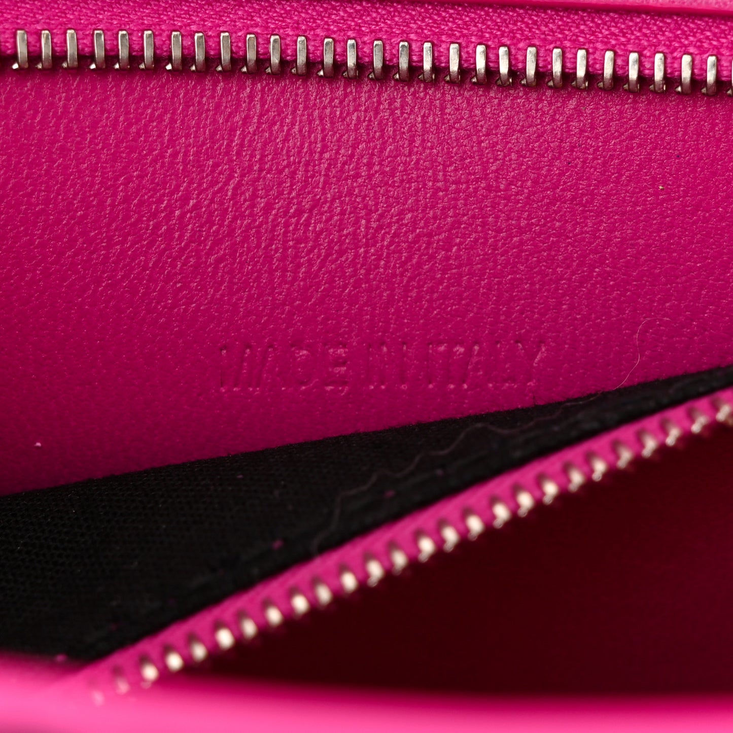Shiny Calfskin Python Effect Small Hourglass Top Handle Bag Fuchsia Black