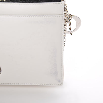 Christian Dior Calfskin Badges Chain Wallet White 8 of 12