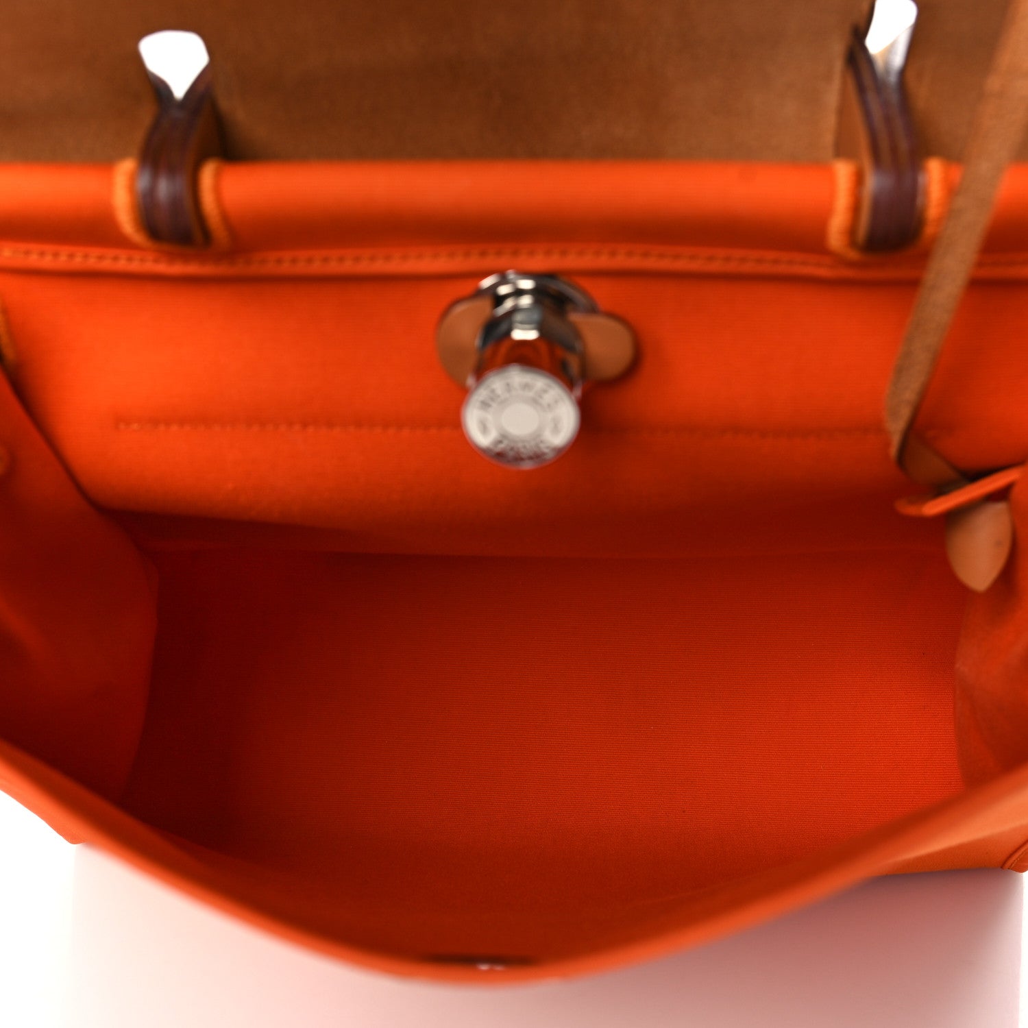 Hermes Toile Vache Hunter Herbag Zip 31 PM Orange 8 of 10