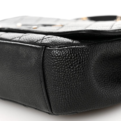 Chanel Caviar Quilted Medium CC Filigree Flap Black 10 of 11
