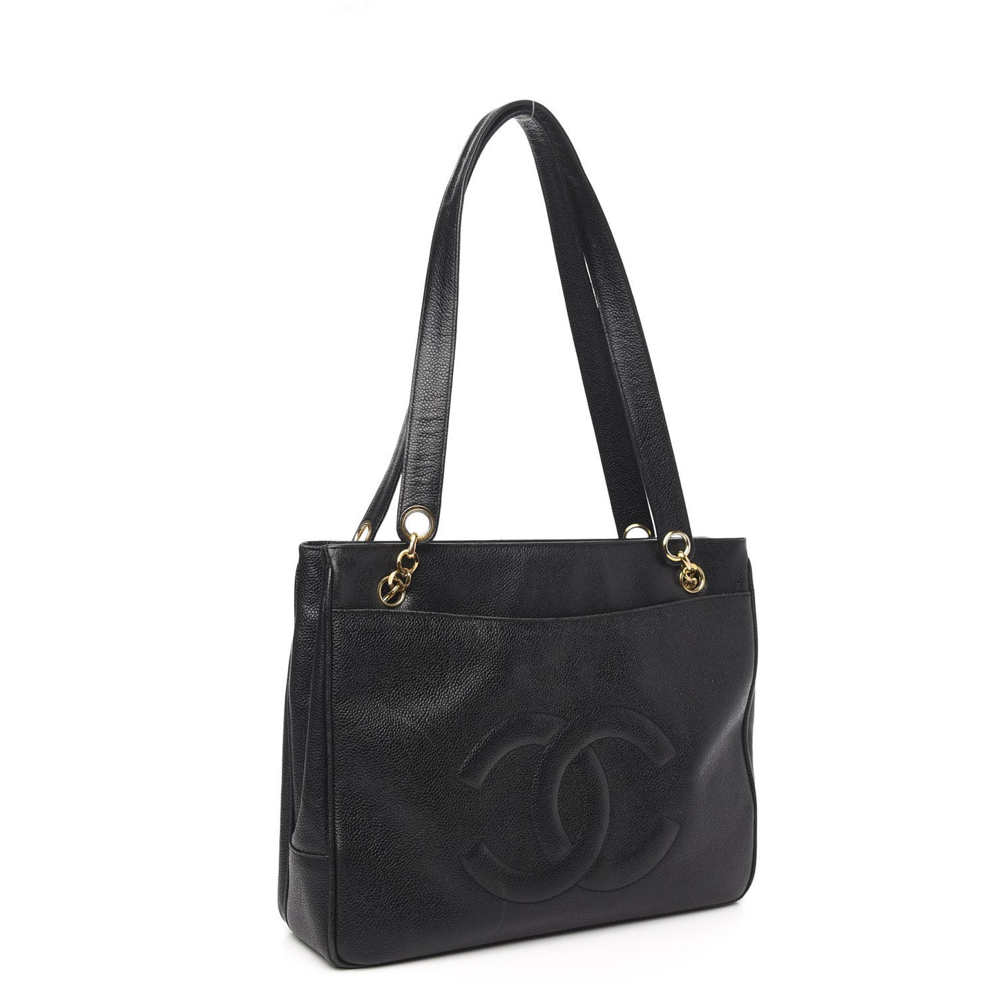Caviar Flap Shoulder Bag Black
