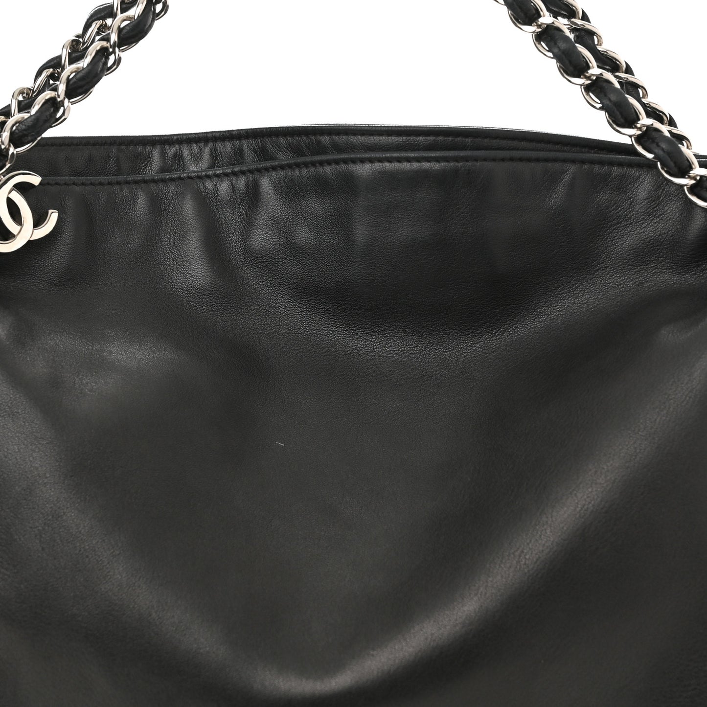 Lambskin Large Ultimate Soft Tote Black