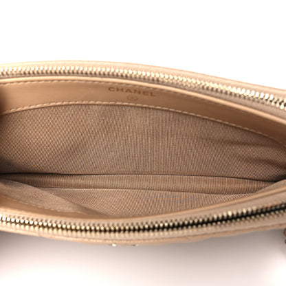 Chanel Caviar Quilted Small Clutch With Chain Beige 5 of 10