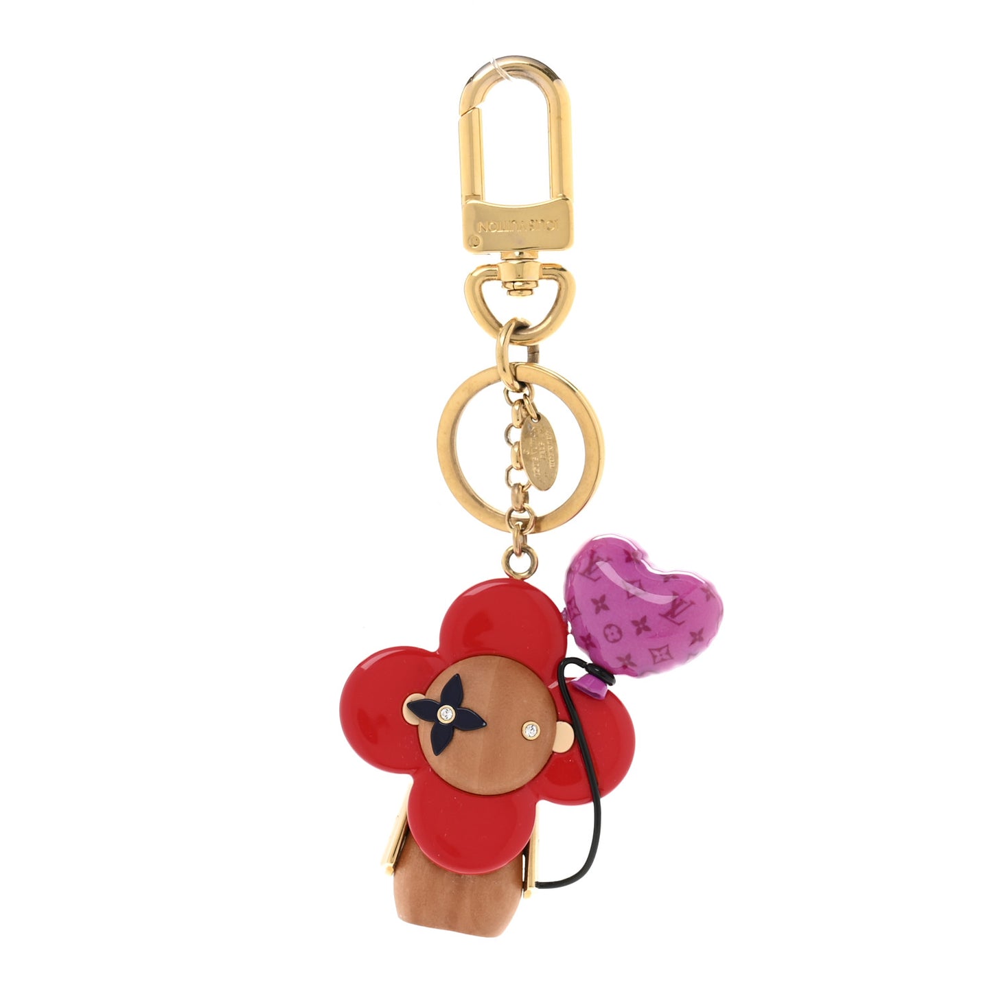 Resin Wood Vivienne Valentine Bag Charm Key Holder