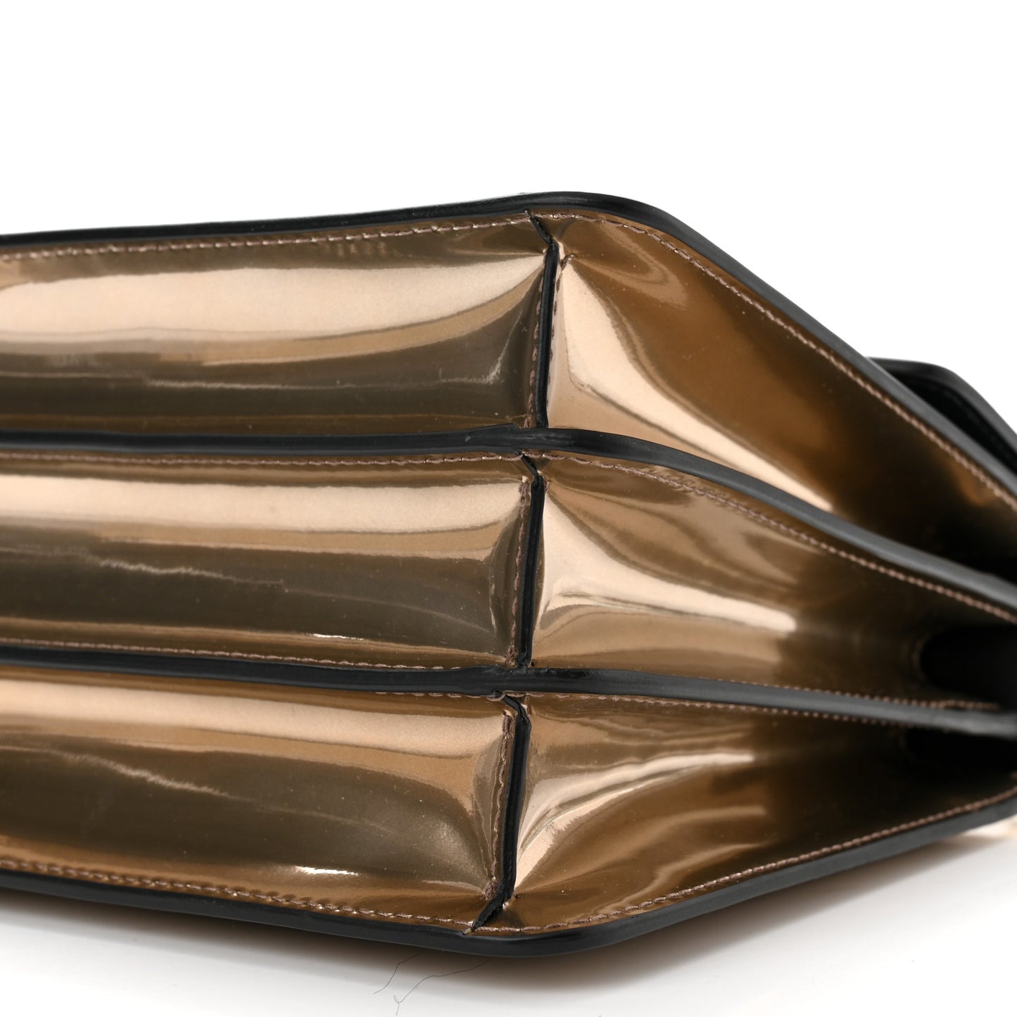 Metallic Calfskin Serpenti Forever Top Handle Bronze
