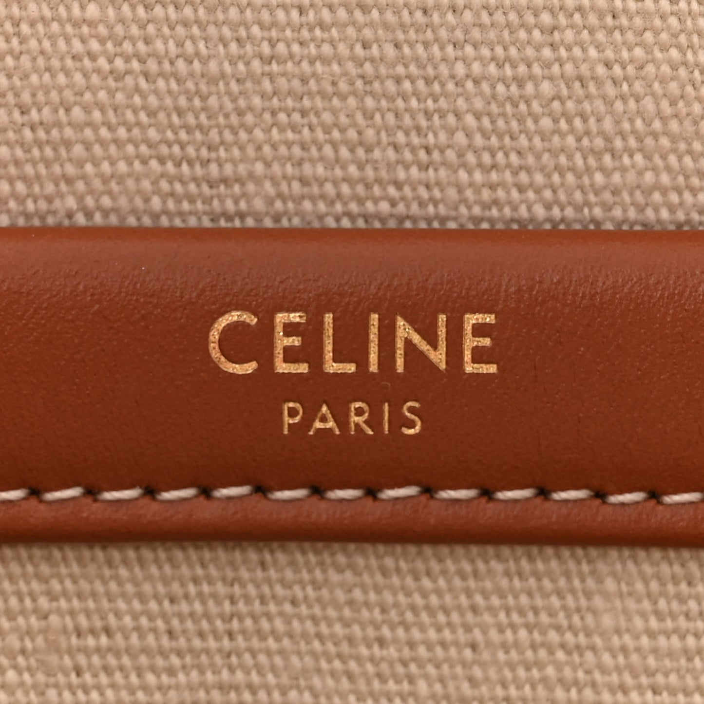 Canvas Calfskin Triomphe Print Small Cabas Thais White