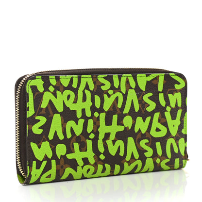 Louis Vuitton Monogram Graffiti Zippy Wallet Green 4 of 10
