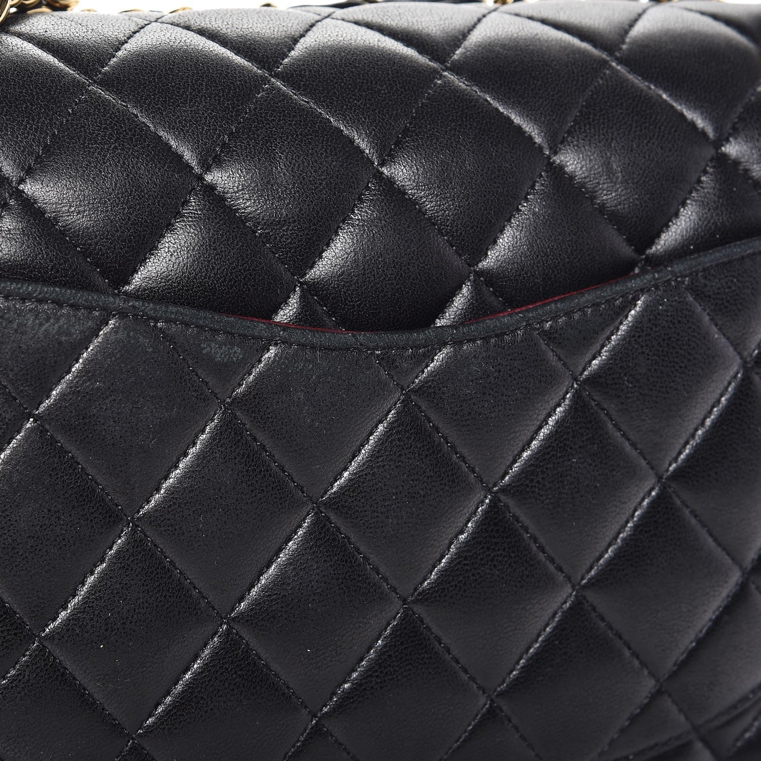 Chanel Lambskin Quilted Medium Double Flap Black 12 of 12