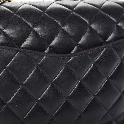Chanel Lambskin Quilted Medium Double Flap Black 12 of 12
