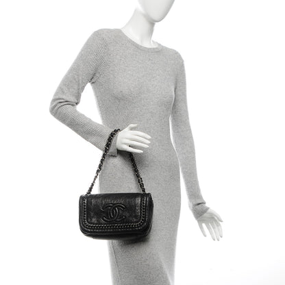 Chanel Deerskin Small Luxe Ligne Flap Black 2 of 7