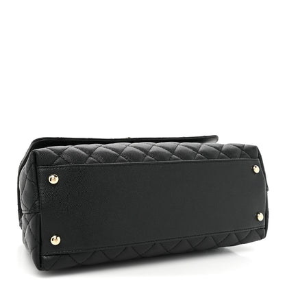 Chanel Caviar Quilted Small Coco Handle Flap Black 4 of 12