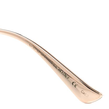 Gucci Metal Oversized Round Frame GG0225S Sunglasses Gold 5 of 7