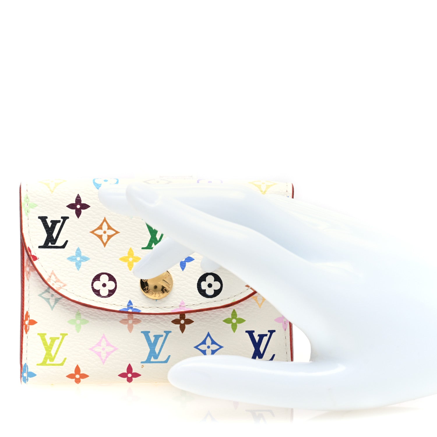 Louis Vuitton Monogram Multicolor Business Card Holder White Litchi 2 of 6