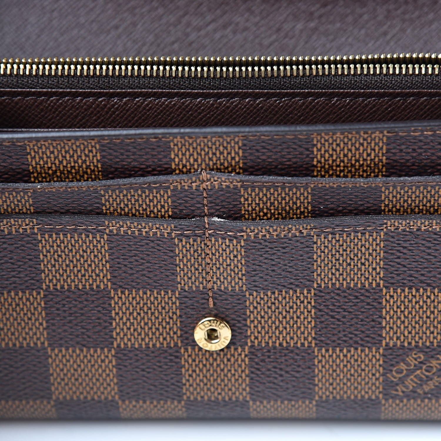 Louis Vuitton Damier Ebene Sarah Wallet NM 7 of 12