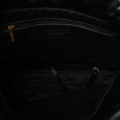 Chanel Shiny Calfskin Quilted Small Chanel 22 Black 6 of 12