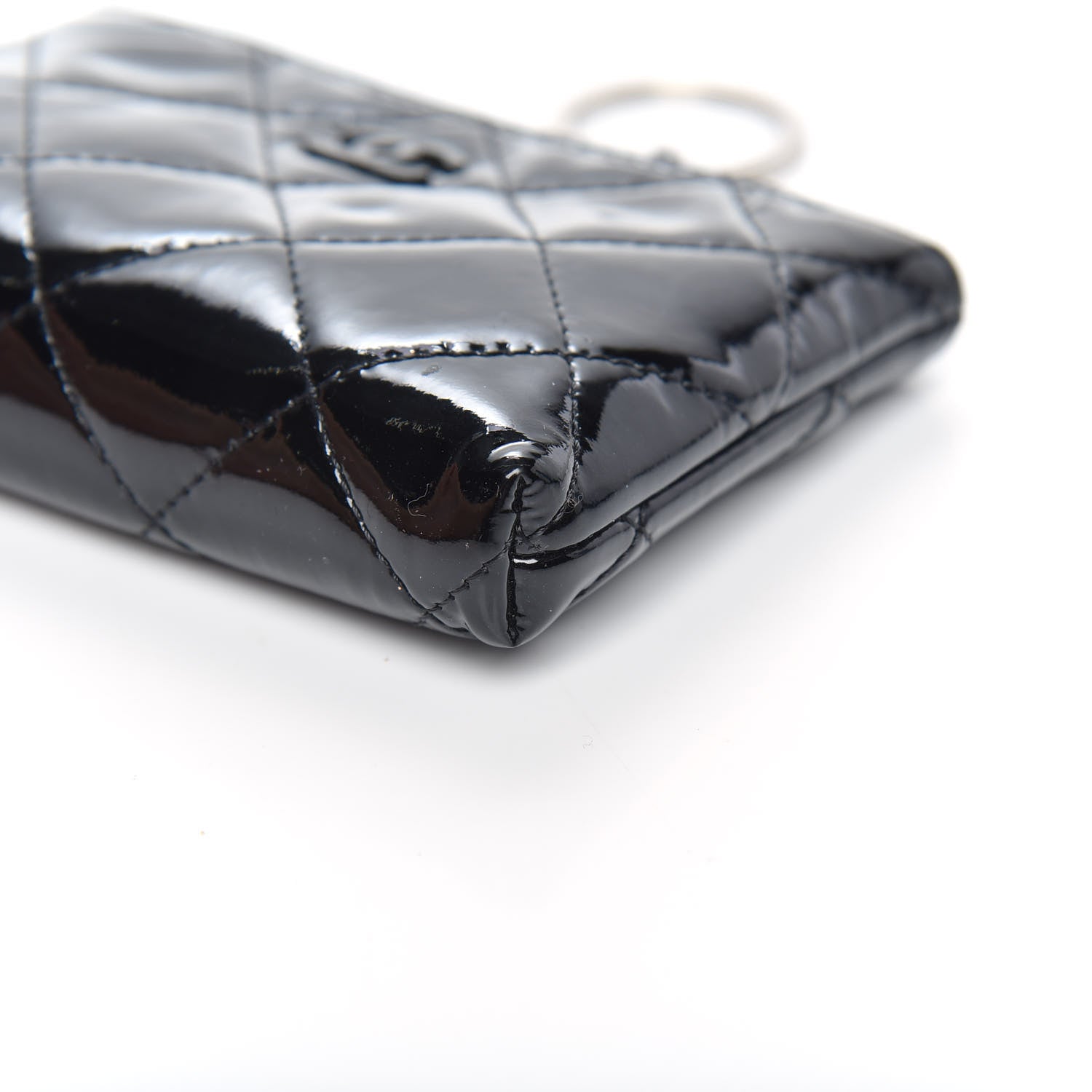 Chanel Patent Quilted Key Pouch So Black 9 of 10