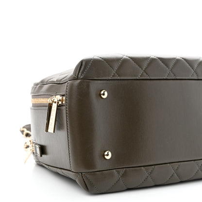 Chanel Lambskin Quilted Medium Trendy CC Bowling Bag Dark Khaki 10 of 11