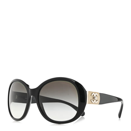 Chanel Acetate CC Turnlock Sunglasses 5235-Q Black Beige 1 of 7