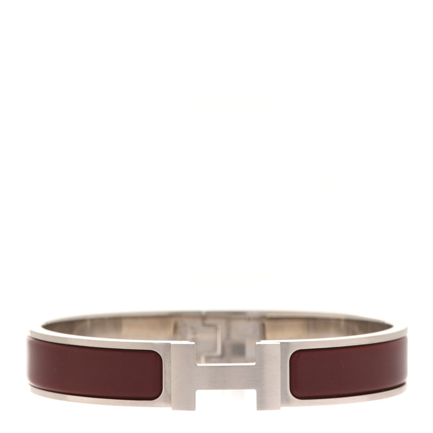 Enamel Narrow Clic Clac H Bracelet PM Bourgogne