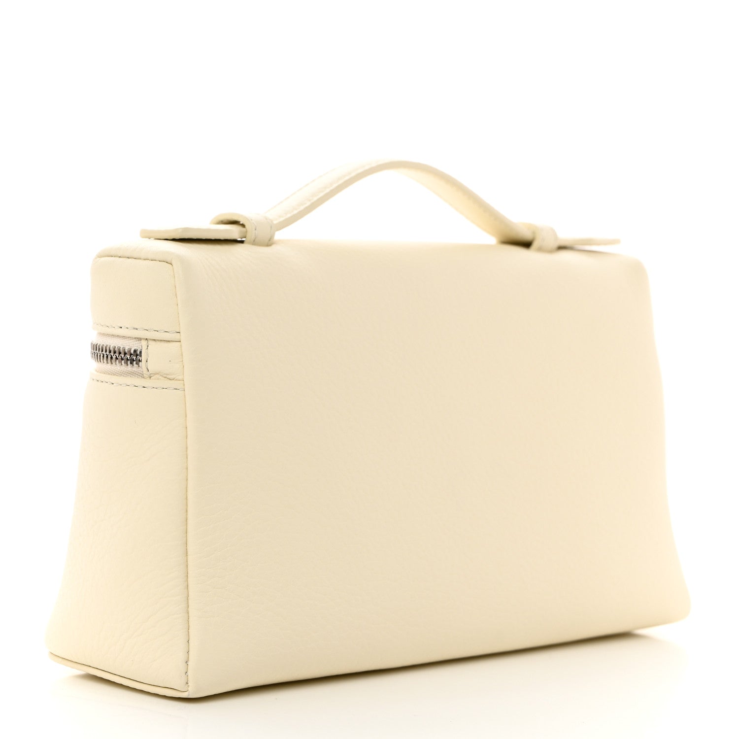 Loro Piana Grained Calfskin L19 Extra Pocket Pouch Whisper White 3 of 9