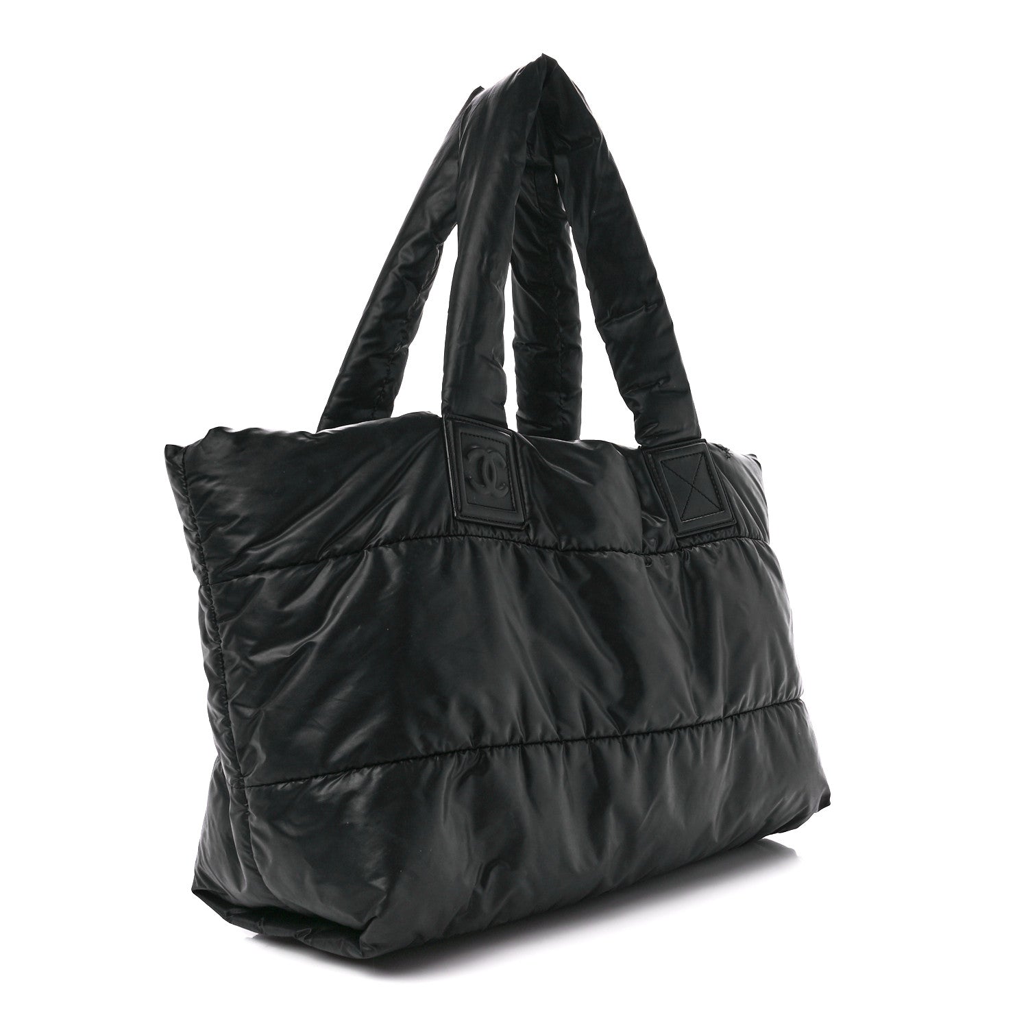 Chanel Lambskin Quilted Medium Coco Cocoon Reversible Tote Black 3 of 12