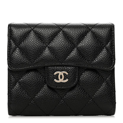 Chanel Caviar Quilted Compact Flap Wallet Black 1 of 8