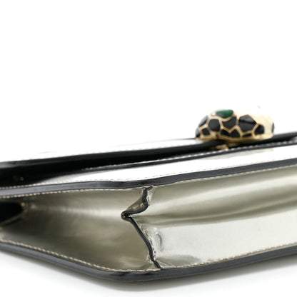 Bulgari Metallic Calfskin Serpenti Forever Small Shoulder Bag Silver 5 of 15