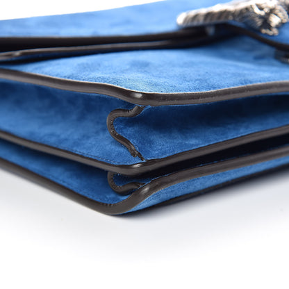 Gucci Suede Medium Dionysus Shoulder Bag Blue 5 of 14