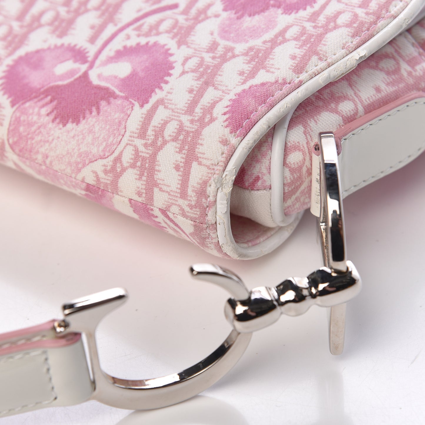 Monogram Floral Saddle Bag Pink