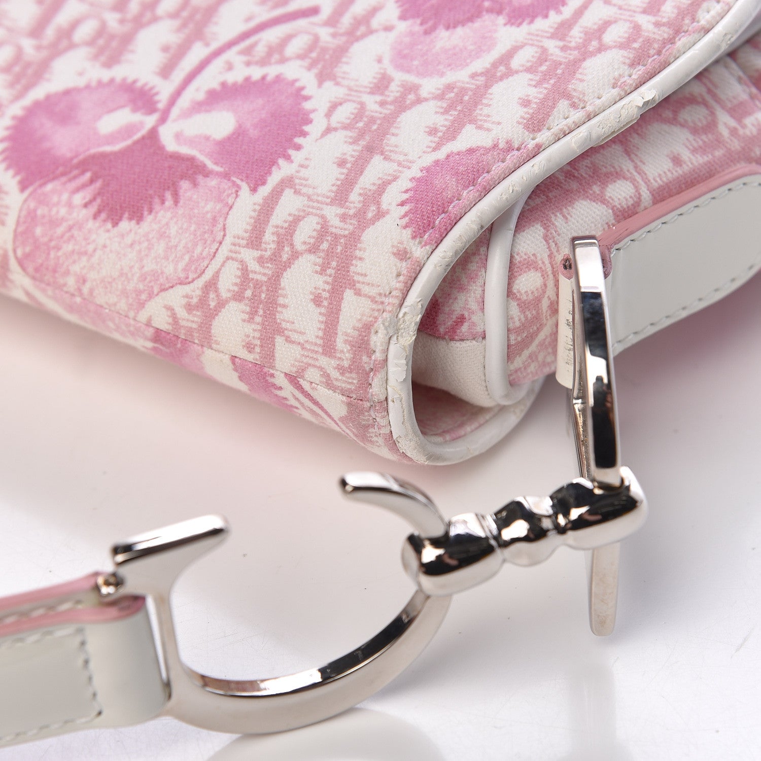 Christian Dior Monogram Floral Saddle Bag Pink 17 of 18