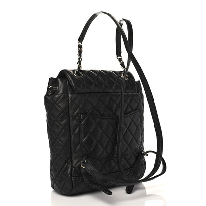 Chanel Calfskin Quilted Small Urban Spirit Backpack Black 3 of 9