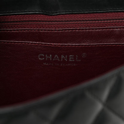 Chanel Lambskin Quilted Jumbo Single Flap Black 6 of 17