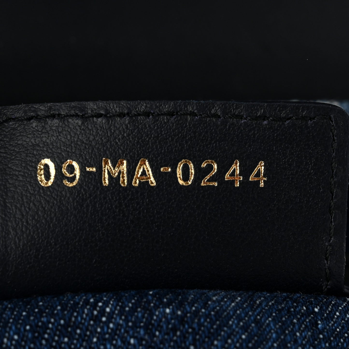 Denim Oblique Jacquard Saddle Bag Blue