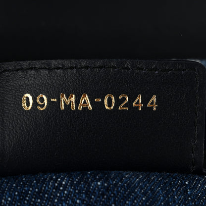 Christian Dior Denim Oblique Jacquard Saddle Bag Blue 6 of 10