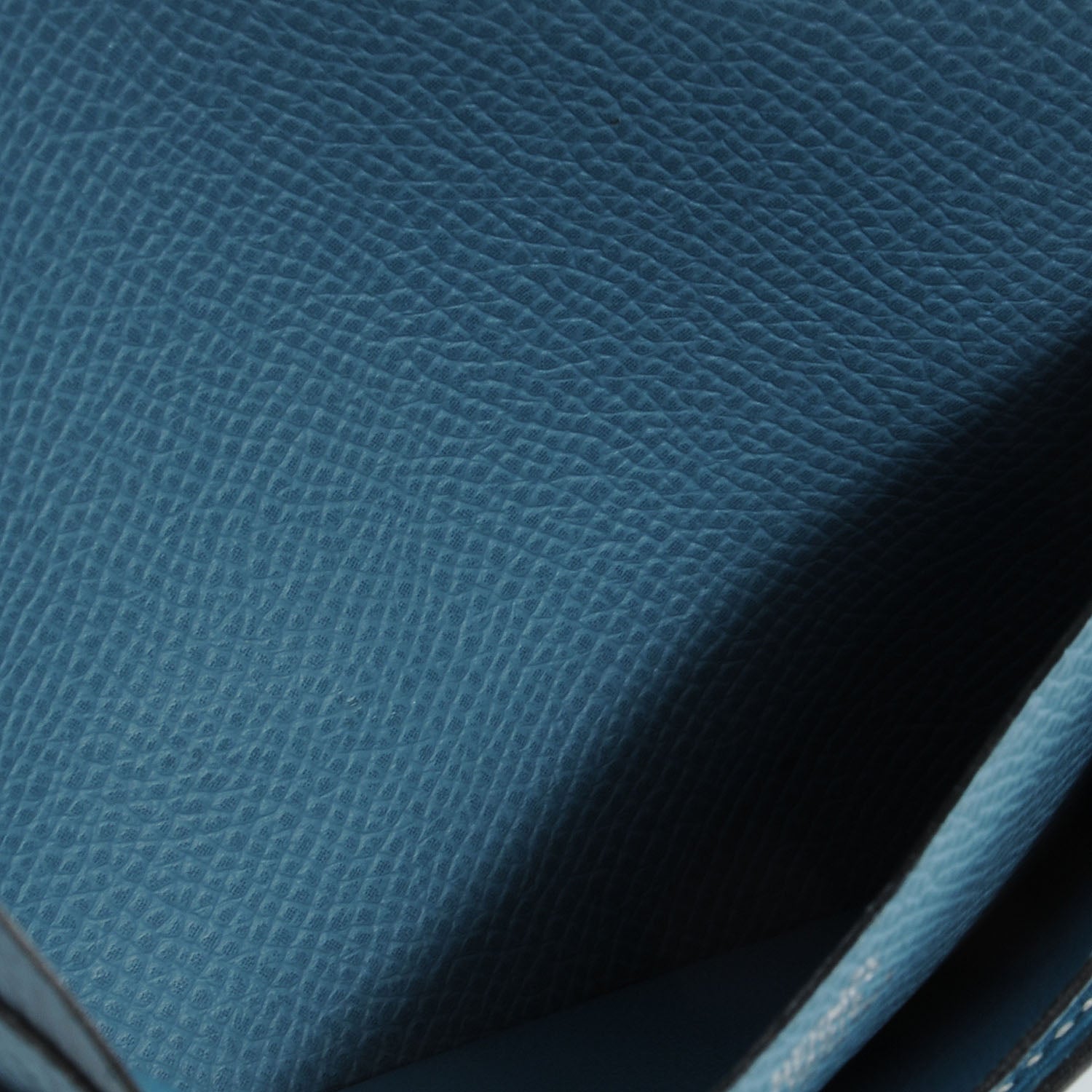Hermes Epsom Leather Bearn Wallet Blue Jean 8 of 8