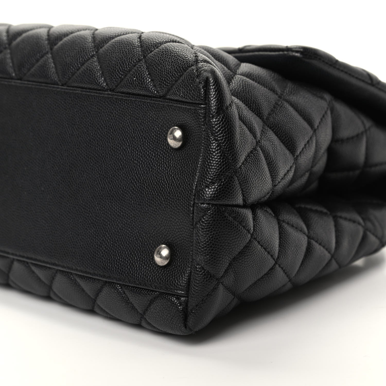 Chanel Caviar Quilted Medium Coco Handle Flap Black 12 of 18
