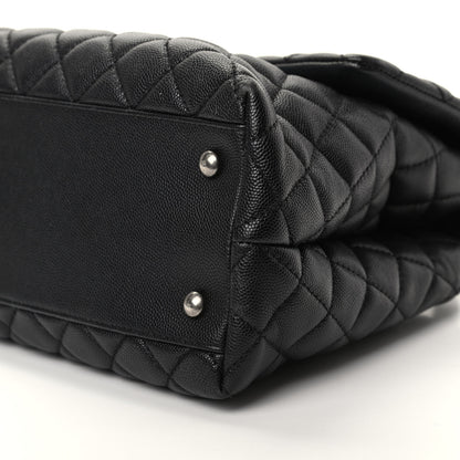 Chanel Caviar Quilted Medium Coco Handle Flap Black 12 of 18