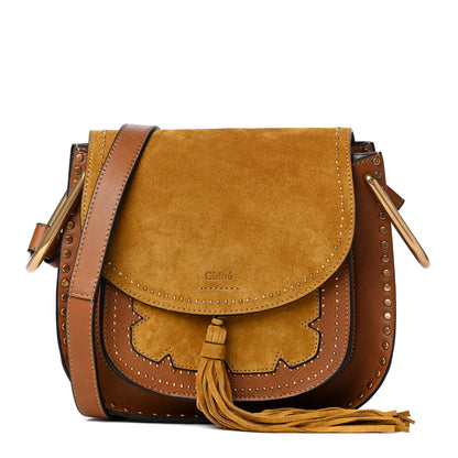 Chloe Suede Calfskin Small Hudson Shoulder Bag Caramel 1 of 4
