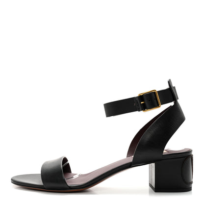 Valentino Garavani Calfskin Ankle Strap 60mm Sandals 41 Black 1 of 10